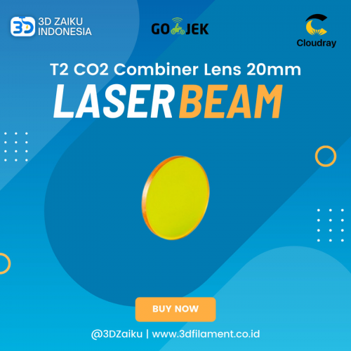 Original CloudRay Lensa CO2 Laser Beam Combiner Lens 20 dan 25 mm T2 - Diameter 25 mm